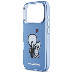 Karl Lagerfeld Karl & Choupette Back MagSafe Maciņš for iPhone 17 Pro - zils