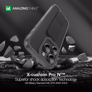 Amazing Thing Titan Pro turētāja apvalks 10FT IP156.7PTHBK Iphone 15 Pro Max melna ar statīvu