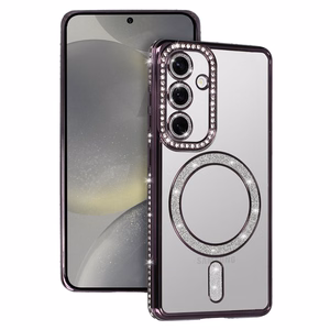 Bling Magsafe Case for Samsung Galaxy A56 5G purple