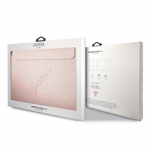 Guess Saffiano Script vāciņš 13" klēpjdatoram - rozā