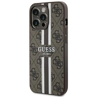 Guess GUHMP13LP4RPSW iPhone 13 Pro / 13 6.1" brūns/brūns cietais apvalks 4G Printed Stripes MagSafe