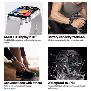 Blavec Viedpulkstenis W-18 Hellia HD AMOLED Voice Call (SWW18-G) pelēks