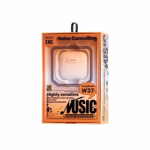 REMAX BLUETOOTH HEADPHONES TWS W37 balts ENC BT 5.4