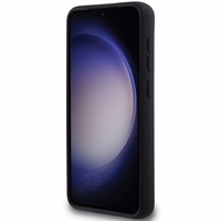 Karl Lagerfeld silikona Karl&Choupette metāla piespraude viedtālruņa apvalks Samsung Galaxy S23+ - melns