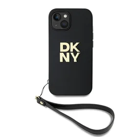 DKNY Viedtālruņa apvalks ar siksniņu un logotipu iPhone 15 / 14 / 13 - melns
