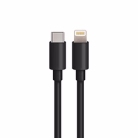 Maxlife MXCC-04 PD QC auto lādētājs 1x USB-C 1x USB 20W melns + USB-C - Lightning kabelis 27W