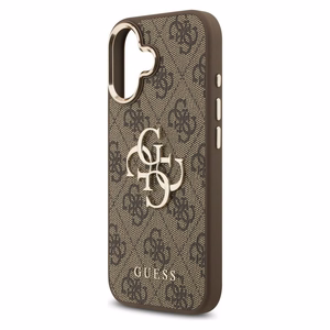 Guess 4G Big 4G Classic Logo viedtālruņa apvalks, paredzēts iPhone 17 – brūnā un zelta krāsā