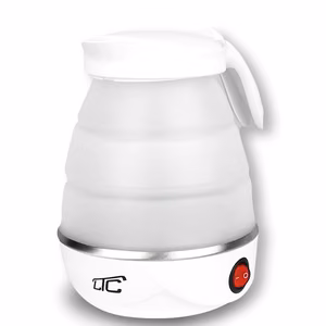 Salokāma silikona mini ceļojumu tējkanna balta 220-240V/50Hz 0,6L LTC