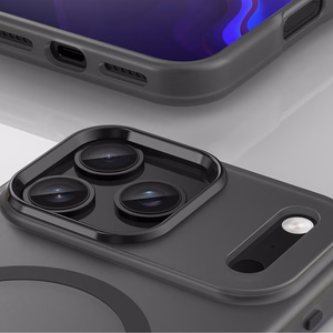 Magnētiskais abrazīvais viedtālruņa apvalks iPhone 17 Pro Max, saderīgs ar MagSafe - matēts melns