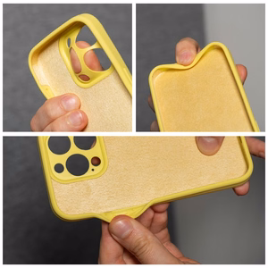 Case for iPhone 15 PRO MAX Silicone 2mm (camera protection) yellow