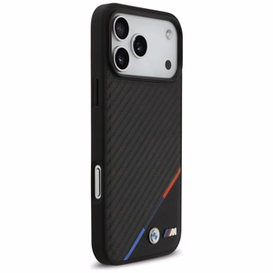 BMW M oglekļa trīskrāsaina līnija Magnētiskais apvalks iPhone 17 Pro Max - melns