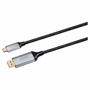Savio CL-208 USB kabelis USB 3.2 Gen 1 (3.1 Gen 1) 2 m USB C melns, pelēks
