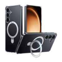 Torras Ostand Series viedtālruņa apvalks Samsung S25 (caurspīdīgs)