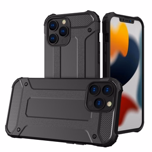 Hybrid Armor viedtālruņa apvalks iPhone 14 Pro bruņots hibrīda apvalks melns