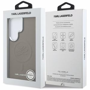 Karl Lagerfeld maciņš Embossed Ring Initials MagSafe Samsung Galaxy S26 Ultra brūns