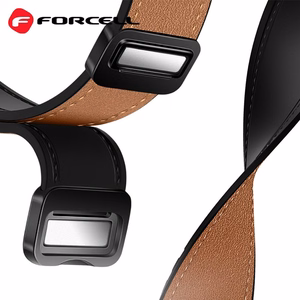 FORCELL F-DESIGN FS20 magnētiskā ekoloģiskās ādas siksniņa SAMSUNG pulkstenim 20 mm brūna