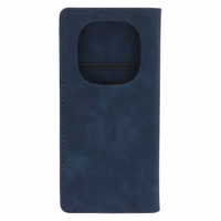 Viedais Suede maciņš for Xiaomi Redmi Note 14 Pro 5G (Global) / Redmi Note 14 Pro Plus 5G (Global) tumši zils