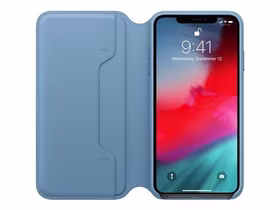 ādas Folio maciņš MRX52ZM/A IPHONE XS MAX CAPE COD BLUE oriģinālā plomba