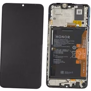 Oriģinālais Huawei Honor X7a LCD ekrāna un skārienpaneļa modulis ar rāmi un akumulatoru, melns (servisa iepakojums)
