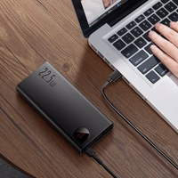 Portatīvais lādētājs Baseus Adaman ar ātro uzlādi 20000mAh 22,5W + USB-A uz USB-C 3A kabelis