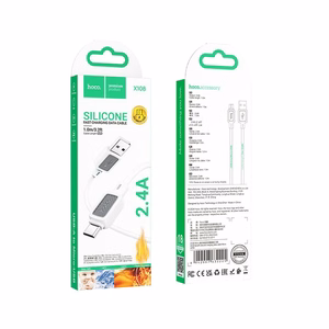 Cable USB A to Micro USB Hoco 2,4A 1 m X108 white
