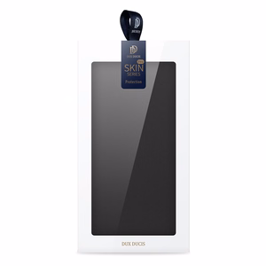 Dux Ducis Skin Pro Viedtālruņa apvalks Samsung Galaxy A14 4G / 5G ar atveramu kartiņu maku un statīvu Melns