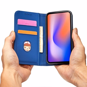 Magnētiskais kartes korpuss iPhone 12 - zils (m)