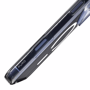 Puro Impact caurspīdīgs D3O TPU+PC magnētiskais viedtālruņa apvalks iPhone 17 Pro Max - caurspīdīgs