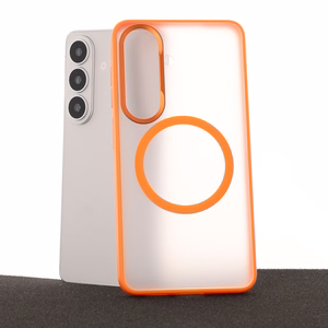 Liavec Soft Maciņš Metal Frame for Samsung Galaxy S26 oranžs