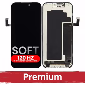 LCD displejs saderīgs ar iPhone 17 Pro melns (SOFT OLED / Stable 120Hz / Premium) *Removable IC*