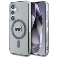 Viedtālruņa apvalks Karl Lagerfeld Button Karl Head Printed Logo Magnētiskais Samsung Galaxy S25 melns