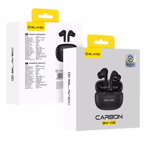 Blavec Bluetooth TWS Austiņas BW-02 Carbon (BW02-B) melns