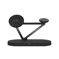 Tech-Protect QI15W-A41 3v1 bezvadu lādētājs ar MagSafe Apple ierīcēm - Melns