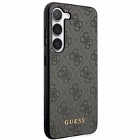 Guess GUHCS23SG4GFGR S23 S911 pelēks/pelēks cietais apvalks 4G Metal Gold Logo