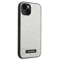 Viedtālruņa apvalks Karl Lagerfeld KLHCP14MG2ELS iPhone 14 Plus 6.7\" sudrabains / sudrabains Glitter Plaque Logo