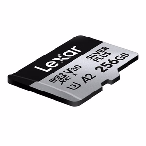 Lexar High-Performance Silver Plus microSDXC atmiņas karte 256 GB + adapteris