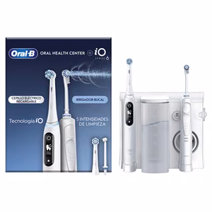 Oral-B iO6 + OxyJet – uzlādējama elektriskā zobu birste, 2 uzgaļi, 5 tīrīšanas režīmi, balts, ar mutes irigatoru