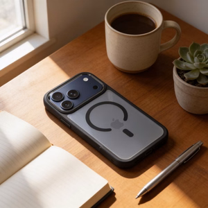 Aizsargvāciņš ierīcei iPhone 18 Pro Max / 17 Pro Max: Forcell F-Protect Smoke Hybrid Premium, saderīgs ar MagSafe, krāsa – melna