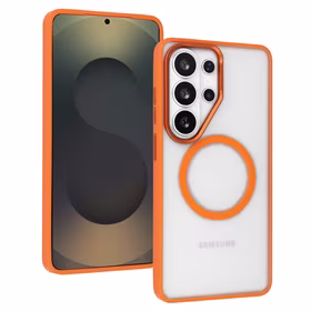 Liavec Soft Maciņš Metal Frame for Samsung Galaxy S26 oranžs