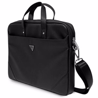 Guess Saffiano Triangle Logo soma 16'' klēpjdatoram - melna