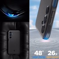 Spigen Essential SandBlast viedtālruņa apvalks Samsung Galaxy M35 5G - melns