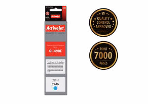 Activejet AC-G490C – cyan ink bottle, replaces Canon GI-490C, 70 ml, Supreme, 7000 pages