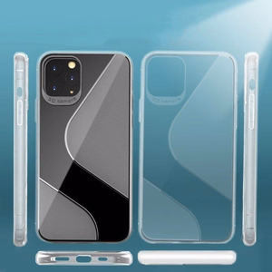 S-Case elastīgs aizsargapvalks TPU apvalks Huawei P40 Lite E melns