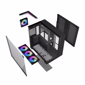 Datora korpuss Darkflash TH285 (melns) + 4 ventilatori
