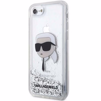 Karl Lagerfeld KLHCI8LNKHCH iPhone 7/8/SE 2020/2022 sudraba/sudraba cietais apvalks Mirdzošs Karl Galva