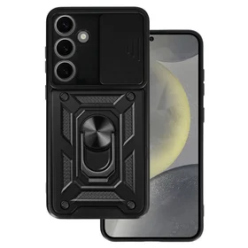 Viedtālruņa apvalks Slide Camera Armor Case paredzēts Samsung Galaxy S24 Plus - melns