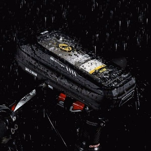 WILDMAN ceļojumu soma velosipēda stūrei ar rāvējslēdzēju, 0,5L (4 "- 7"), X3, melna