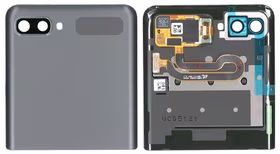 LCD screen Samsung F707 Z Flip 5G ar touch screen ar frame (Outer) Mystic Pelēks original (used Grade C)