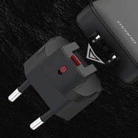Dudao A65Q 65W GaN ceļojumu sienas lādētājs USB-A / USB-C PD īpaši plāns EU / US – melns