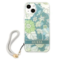 Guess GUHCP13MHFLSN iPhone 13 6.1" zaļš/zaļš cietais apvalks Ziedu Siksniņa